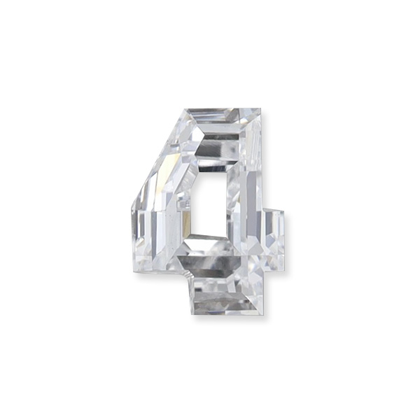 實驗室鑽石数字4(客製化商品) 